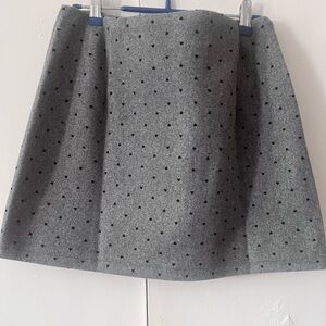 Stylish Gray Polka Dot Mini Skirt
